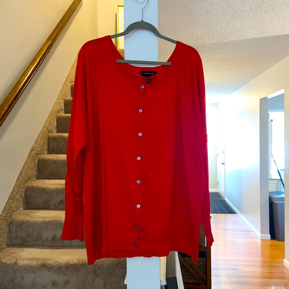 Lane Bryant Red cardigan
